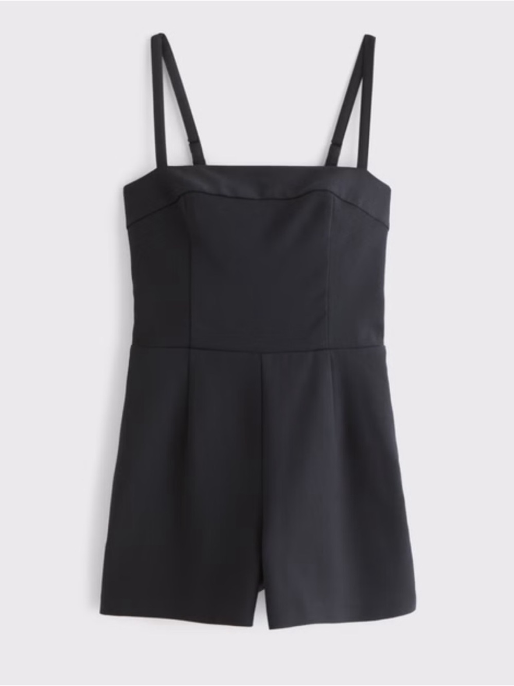 Abercrombie & Fitch Micro Short Tailored Romper Spaghetti Straps Black XS - Picture 2 of 16